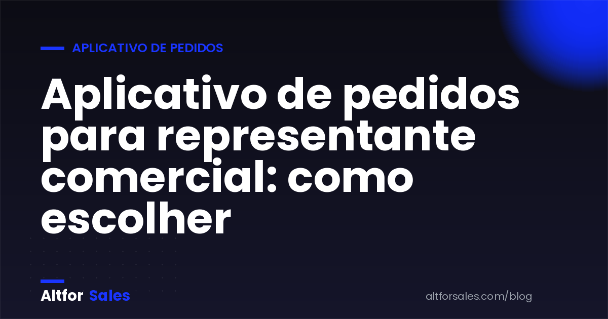 Representante comercial usando aplicativo de pedidos no celular