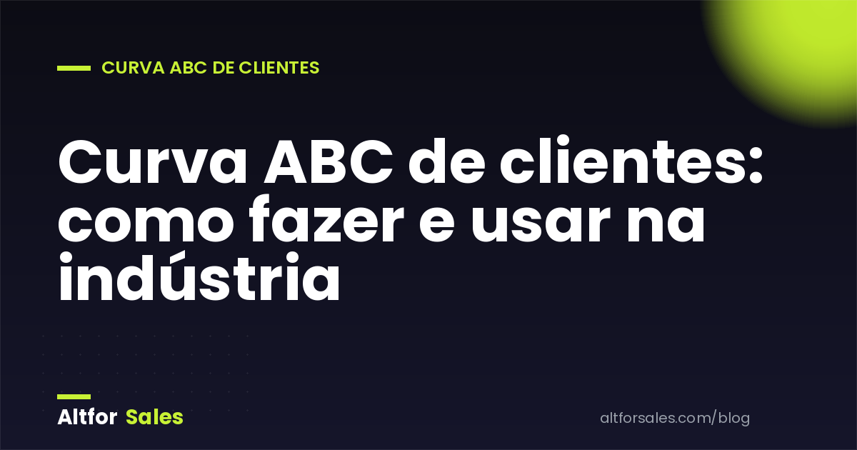 Gráfico de curva ABC de clientes de uma indústria