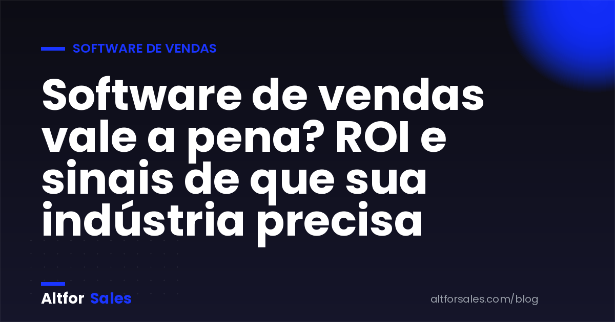 Diretor analisando o retorno de investir em software de vendas